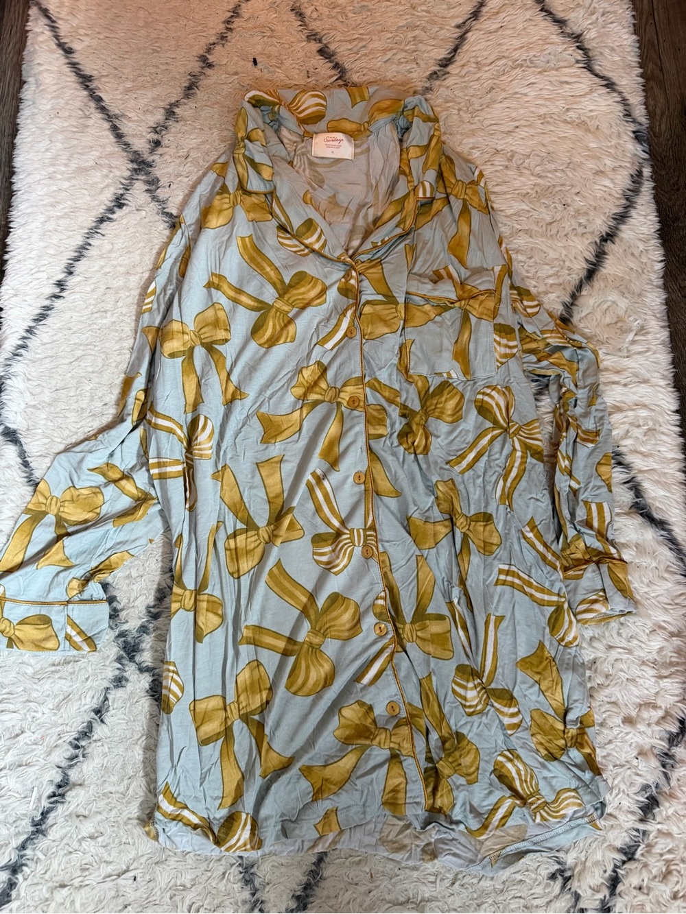 In My Sundays Bow Print Sleep Shirt